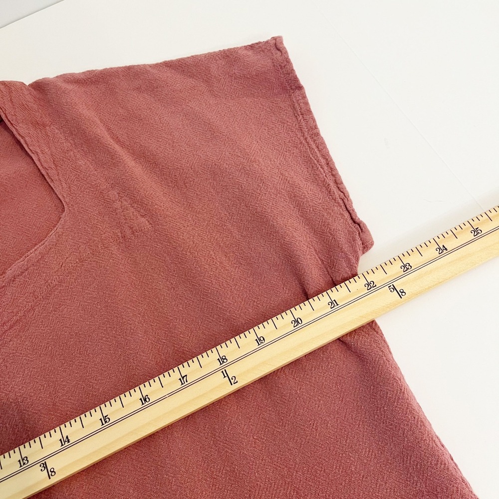 Oh My Gauze! Dusty Rose Short Sleeve Gauze Blouse - Picture 5 of 7
